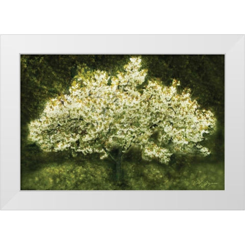 White Cherry Tree II White Modern Wood Framed Art Print by Geyman, Vitaly