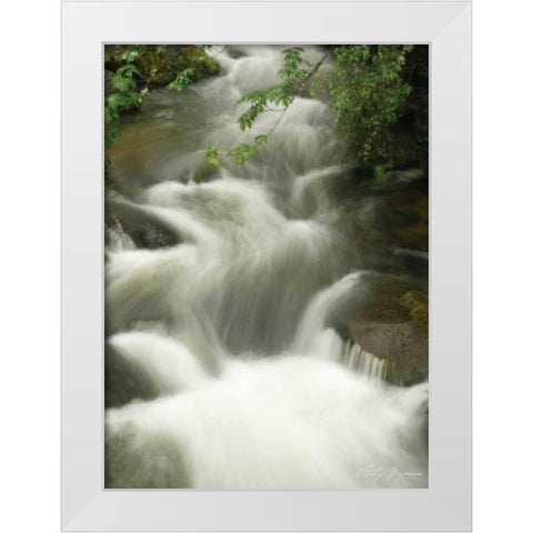 Soothing Waters I White Modern Wood Framed Art Print by Geyman, Vitaly