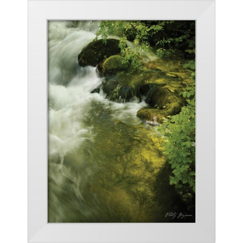 Soothing Waters IV White Modern Wood Framed Art Print by Geyman, Vitaly