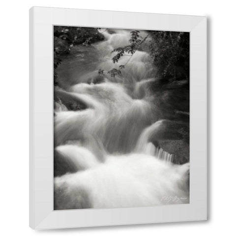 Flowing Waters I White Modern Wood Framed Art Print by Geyman, Vitaly