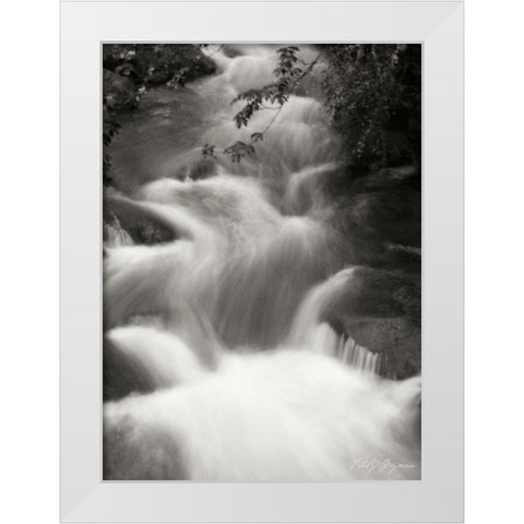 Flowing Waters I White Modern Wood Framed Art Print by Geyman, Vitaly