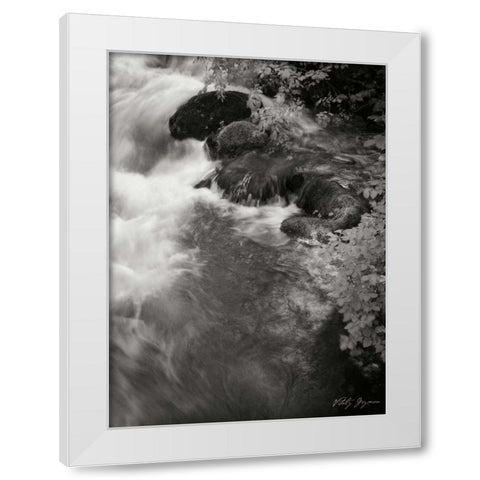 Flowing Waters II White Modern Wood Framed Art Print by Geyman, Vitaly