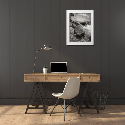 Flowing Waters VI White Modern Wood Framed Art Print by Geyman, Vitaly