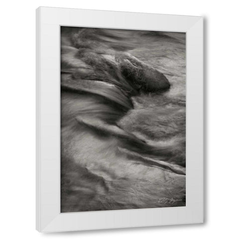 Flowing Waters VIII White Modern Wood Framed Art Print by Geyman, Vitaly