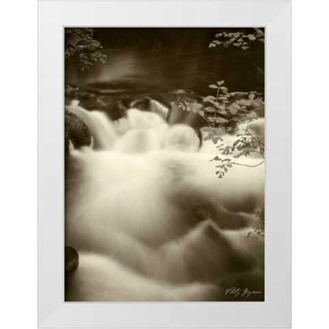 Sepia Waters I White Modern Wood Framed Art Print by Geyman, Vitaly