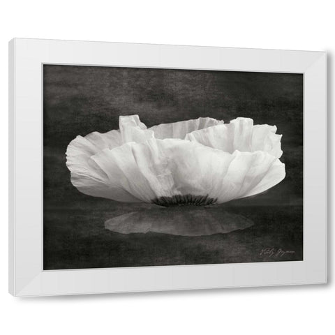 Poppy Mirage White Modern Wood Framed Art Print by Geyman, Vitaly