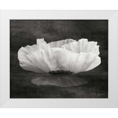 Poppy Mirage White Modern Wood Framed Art Print by Geyman, Vitaly