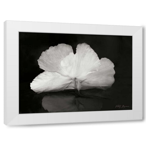Night Poppy I White Modern Wood Framed Art Print by Geyman, Vitaly