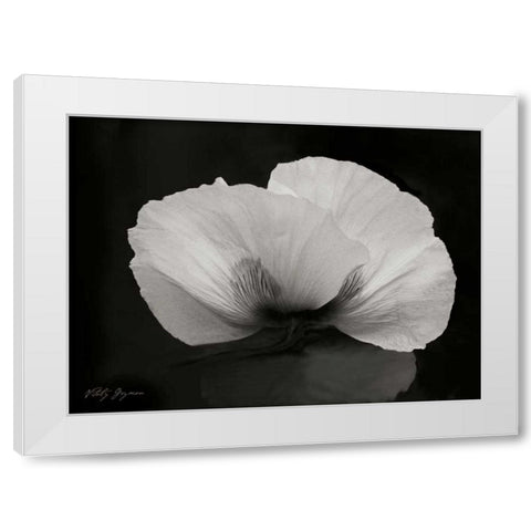 Night Poppy II White Modern Wood Framed Art Print by Geyman, Vitaly
