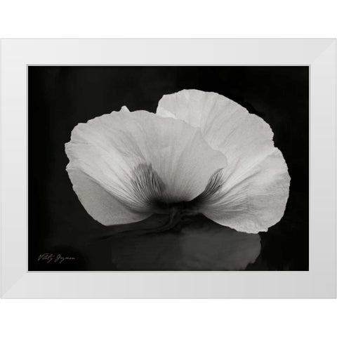 Night Poppy II White Modern Wood Framed Art Print by Geyman, Vitaly