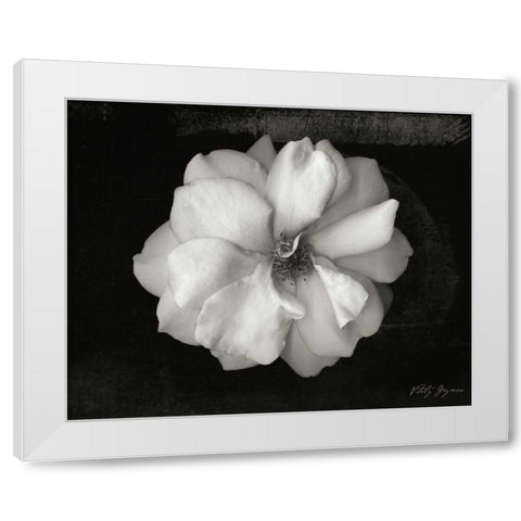Wild Rose White Modern Wood Framed Art Print by Geyman, Vitaly