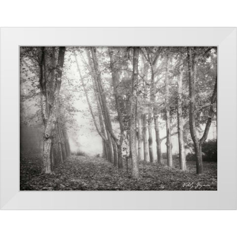 Tree Parade I BandW White Modern Wood Framed Art Print by Geyman, Vitaly