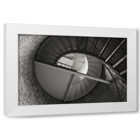Lighthouse Stairs I White Modern Wood Framed Art Print by Geyman, Vitaly