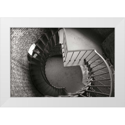 Lighthouse Stairs II White Modern Wood Framed Art Print by Geyman, Vitaly