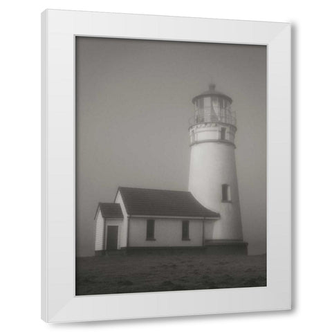 Misty Lighthouse II White Modern Wood Framed Art Print by Geyman, Vitaly