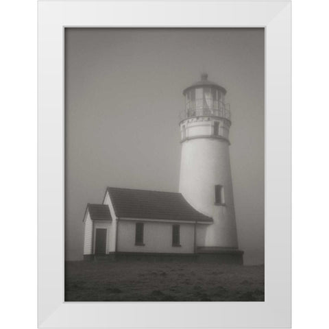 Misty Lighthouse II White Modern Wood Framed Art Print by Geyman, Vitaly