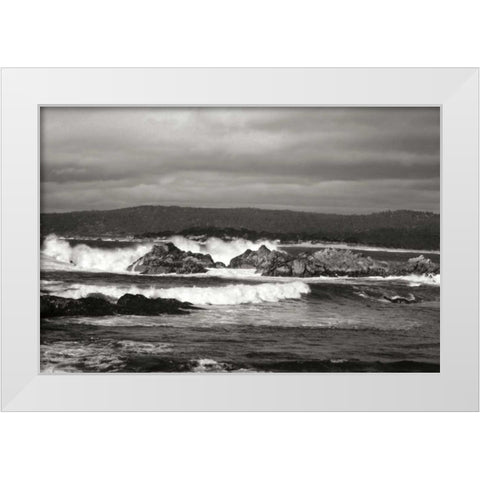 Ocean Fury I White Modern Wood Framed Art Print by Geyman, Vitaly