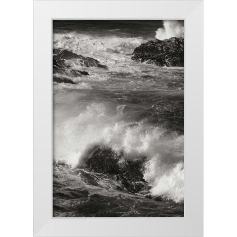 Ocean Fury III White Modern Wood Framed Art Print by Geyman, Vitaly