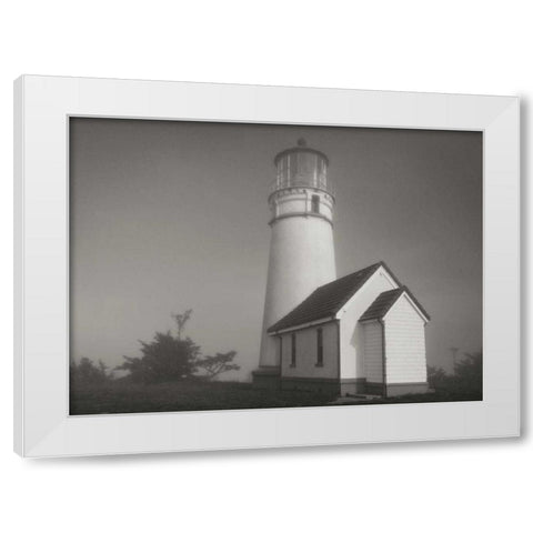 Misty Lighthouse III White Modern Wood Framed Art Print by Geyman, Vitaly