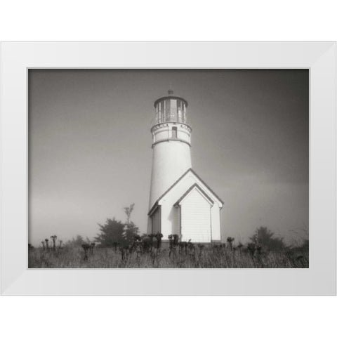 Misty Lighthouse IV White Modern Wood Framed Art Print by Geyman, Vitaly