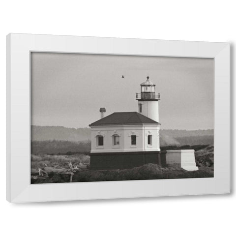 Misty Lighthouse V White Modern Wood Framed Art Print by Geyman, Vitaly