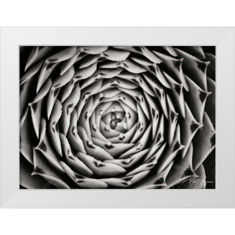 Floral Labyrinth I White Modern Wood Framed Art Print by Geyman, Vitaly