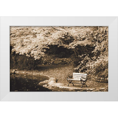 Autumn Trio II White Modern Wood Framed Art Print by Geyman, Vitaly