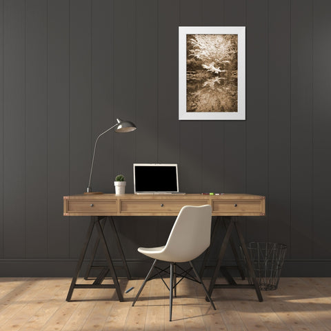 Fall Bouquet I White Modern Wood Framed Art Print by Geyman, Vitaly