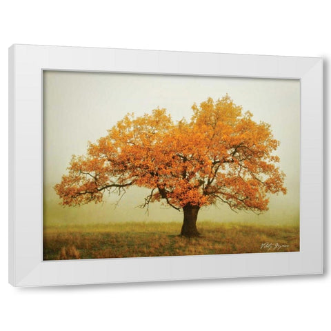 Misty V White Modern Wood Framed Art Print by Geyman, Vitaly