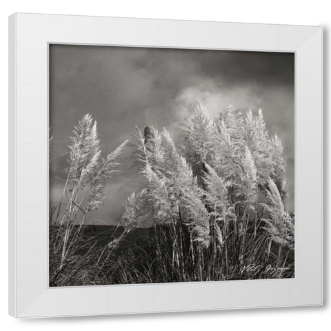 White Towers IV BW White Modern Wood Framed Art Print by Vitaly, Geyman