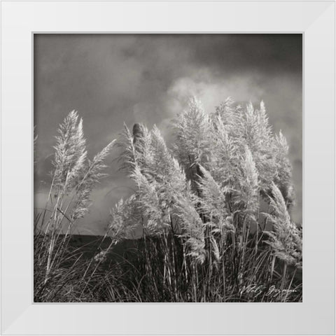 White Towers IV BW White Modern Wood Framed Art Print by Vitaly, Geyman