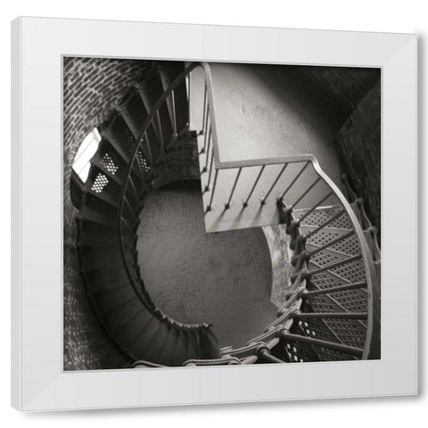 Lighthouse Stairs IV White Modern Wood Framed Art Print by Vitaly, Geyman