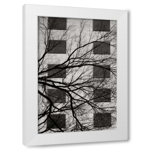 Cityscape II White Modern Wood Framed Art Print by Vitaly, Geyman