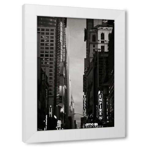 Manhatten Sky White Modern Wood Framed Art Print by Vitaly, Geyman