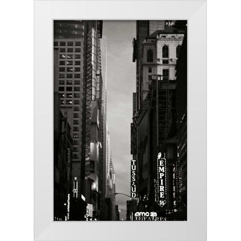 Manhatten Sky White Modern Wood Framed Art Print by Vitaly, Geyman
