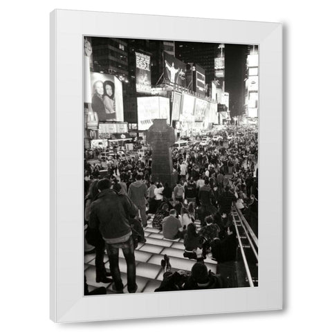 Time Square Vibe White Modern Wood Framed Art Print by Vitaly, Geyman