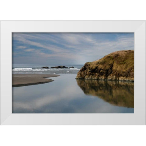Perfect Stillness White Modern Wood Framed Art Print by Geyman, Vitaly