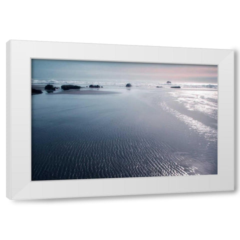Seashore Serenity III White Modern Wood Framed Art Print by Geyman, Vitaly