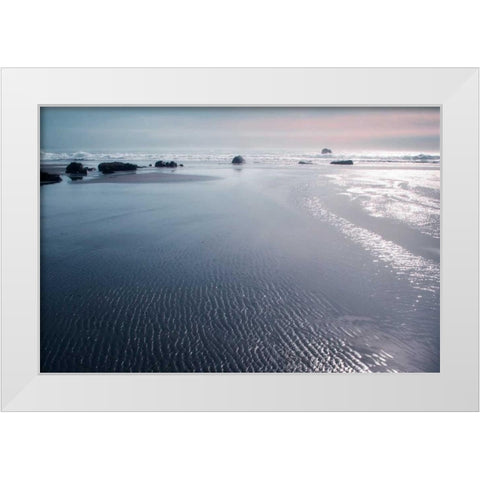 Seashore Serenity III White Modern Wood Framed Art Print by Geyman, Vitaly
