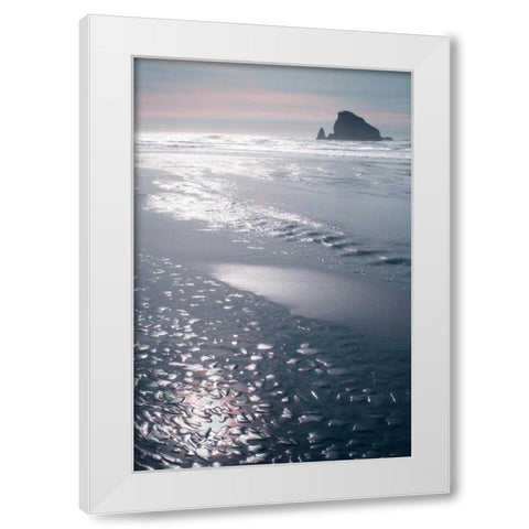 Seashore Serenity I White Modern Wood Framed Art Print by Geyman, Vitaly