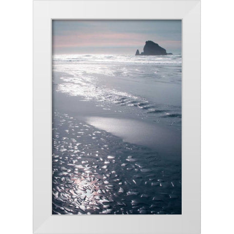 Seashore Serenity I White Modern Wood Framed Art Print by Geyman, Vitaly