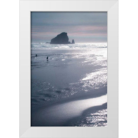 Seashore Serenity II White Modern Wood Framed Art Print by Geyman, Vitaly