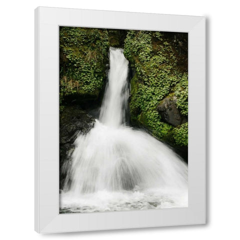 Waterfall II White Modern Wood Framed Art Print by Geyman, Vitaly