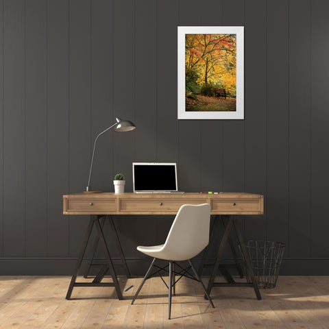 Fall Abundance I White Modern Wood Framed Art Print by Geyman, Vitaly