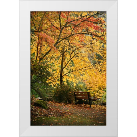 Fall Abundance I White Modern Wood Framed Art Print by Geyman, Vitaly