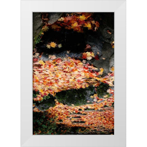 Fall Mandala I White Modern Wood Framed Art Print by Geyman, Vitaly