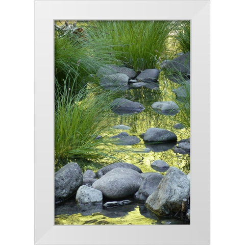 Lucious Falls I White Modern Wood Framed Art Print by Geyman, Vitaly