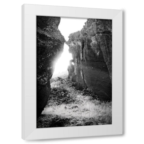 Lava Rocks White Modern Wood Framed Art Print by Geyman, Vitaly