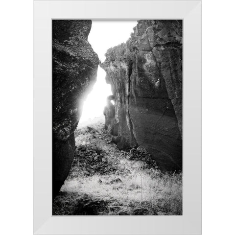 Lava Rocks White Modern Wood Framed Art Print by Geyman, Vitaly