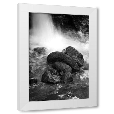 Rock Sculpture White Modern Wood Framed Art Print by Geyman, Vitaly